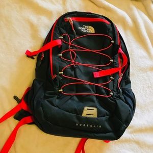 Northface Borealis Backpack Black and Pink